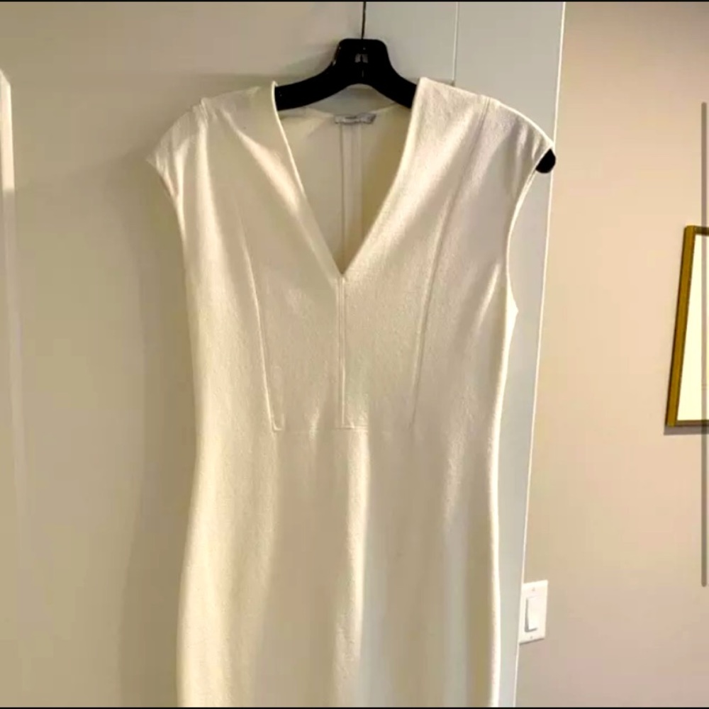 WORN ONCE VINCE SHIFT DRESS PENCIL WHITE 4
